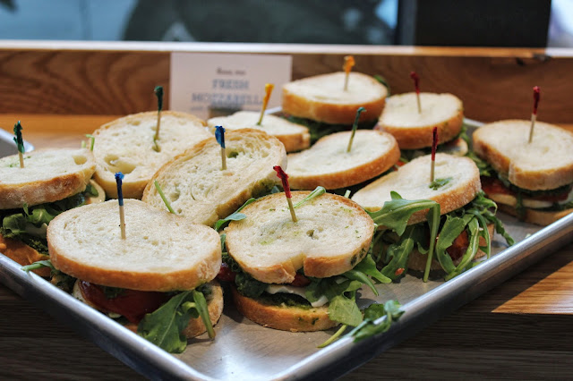 Mini sandwiches at Flour, Too cookbook launch party