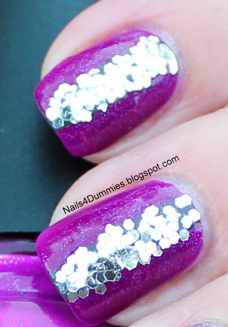 China Glaze Flying Dragon glitter mani