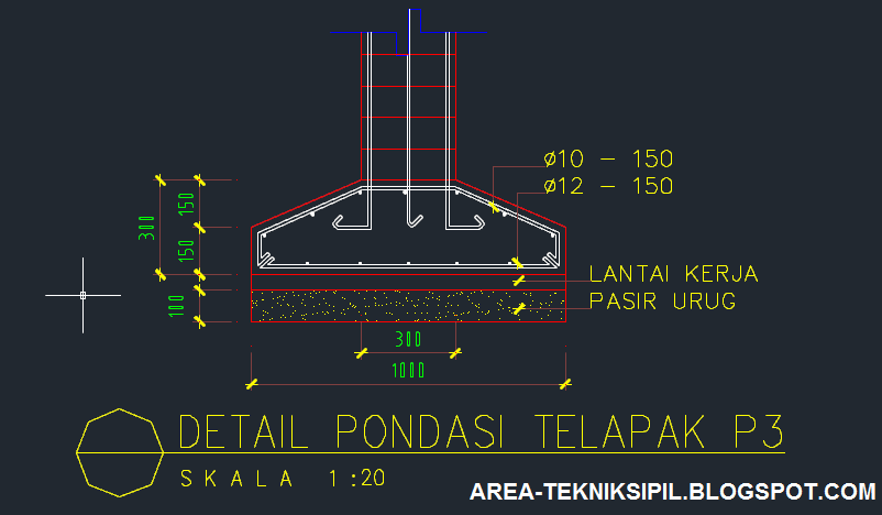Gambar Pondasi Telapak