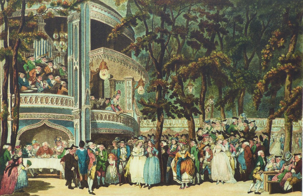 Regency History The Cascade at Vauxhall Gardens