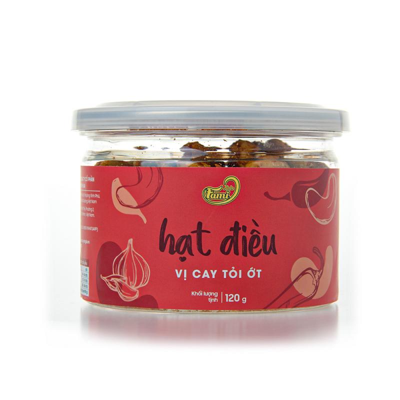 Hạt Điều Vị Cay Tỏi Ớt Faminuts Hũ Nắp Nhôm 120g