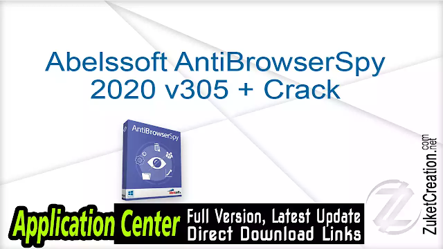 Abelssoft AntiBrowserSpy 2020 v305 + Crack Abelssoft AntiBrowserSpy 2020 v305 + Crack