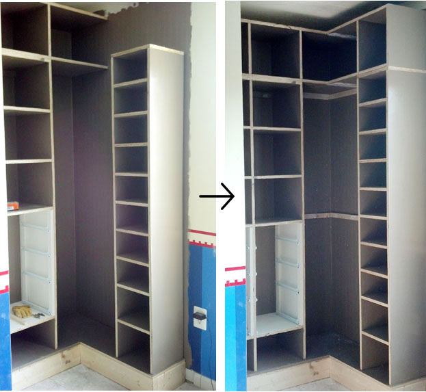 how to install closet shelves