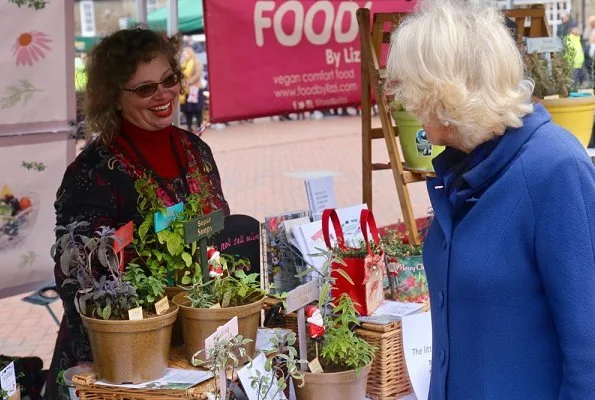 Duchess of Cornwall met with local residents and stallholders including Georges Bakery and Lizzi