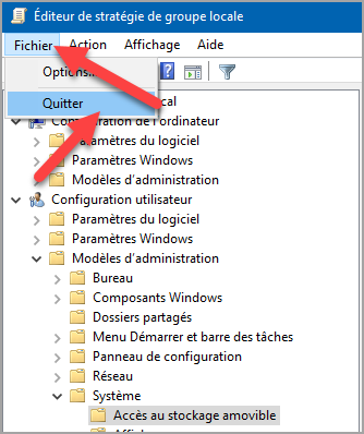 Interdire l'accès en lecture ou en écriture de vos CD, DVD et Disques amovibles avec l'éditeur de stratégie de groupe locale Mots-clés : Désactiver l'accès, lecture, écriture, CD, DVD, disques amovible, support amovible, verrouiller clé USB, clé USB, contenu clé, périphériques USB, disque dur externe, stratégie groupe locale, Windows 10, sécurité, administration, trucs, astuces, comment faire, interdire l'accès, bloquer l'accès, empêcher la copie, protéger l'ordinateur, système