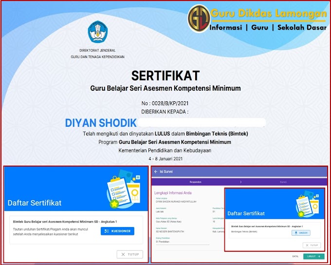 Jadwal pendaftaran pelaksanaan bimtek akm program guru belajar