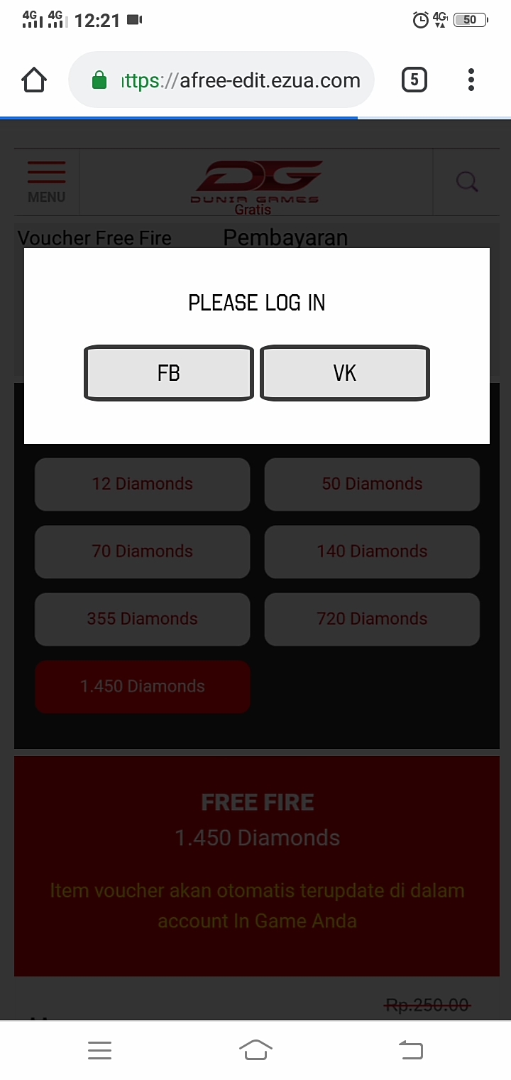 Tampilan Web Phising Ff / Free Script Web Phising FF