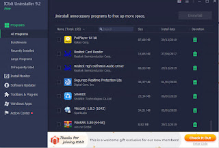 tampilan Iobit Uninstaller
