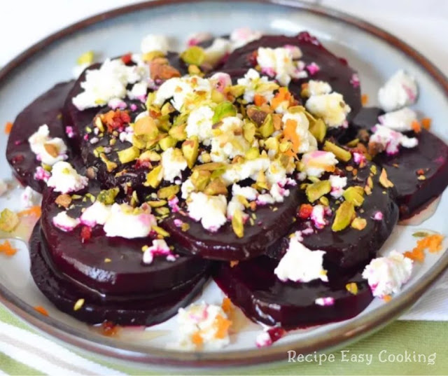 Beet, Honey, + Goat Cheese Salad