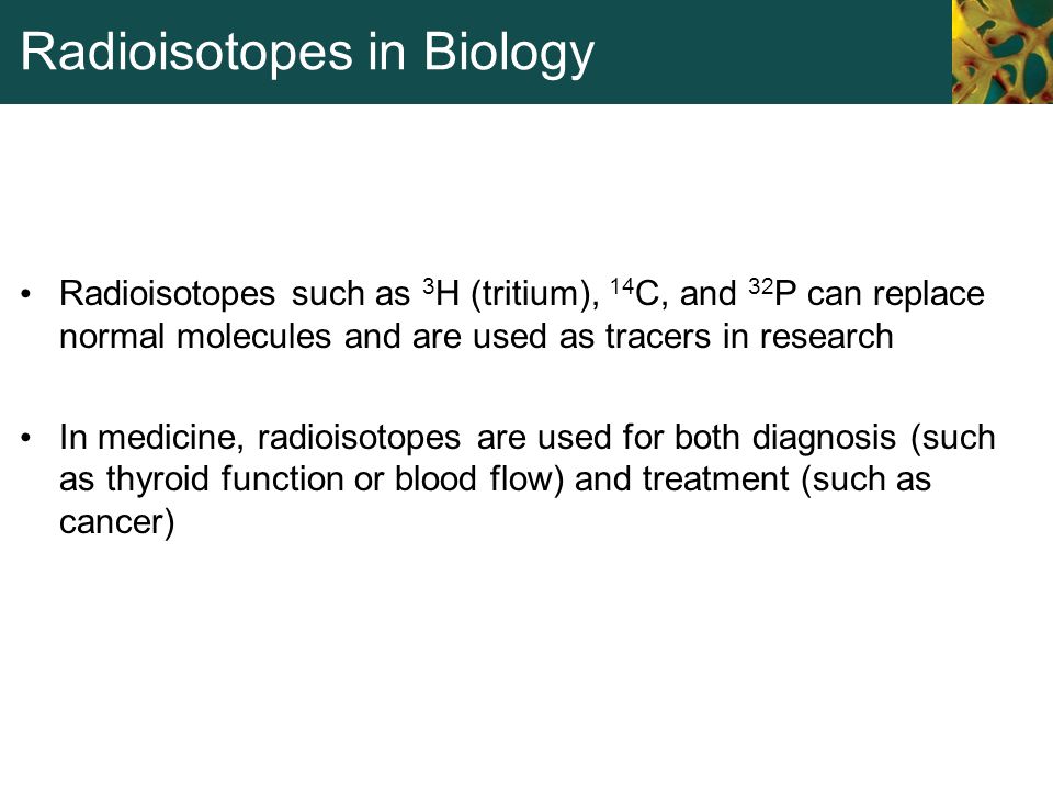 Use of Radioisotopes in Biological Research
