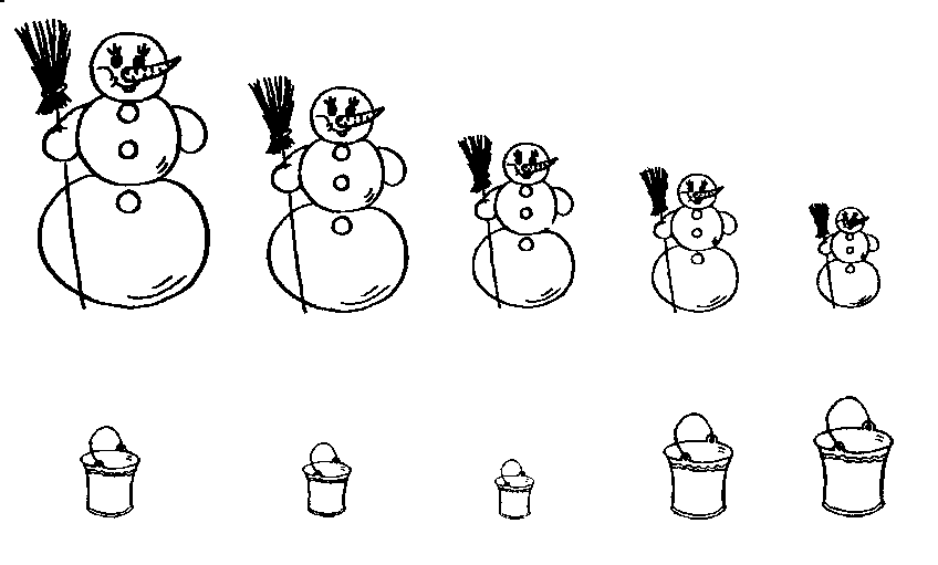 Маленькие рисунки соедини с большим рисунком так чтобы они относились к одному времени года