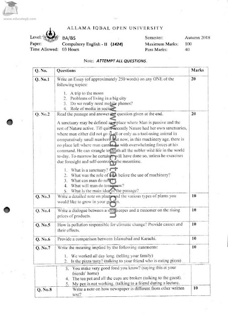 aiou-bs-chemistry-code-1424-past-papers