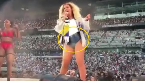 Beyoncé luce evidente embarazo e intenta ocultarlo