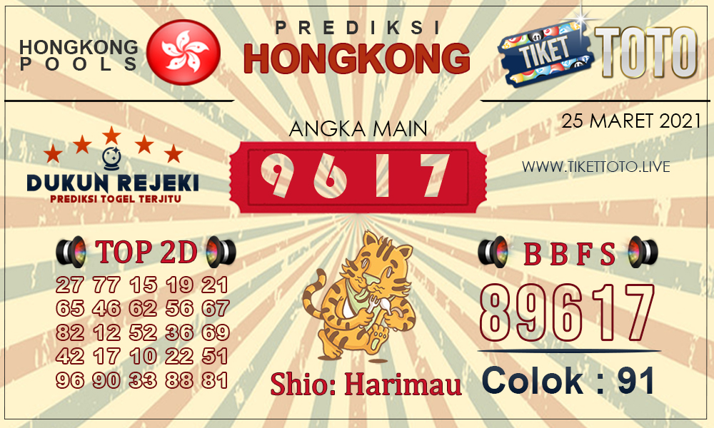 Prediksi Togel HONGKONG TIKETTOTO 26 MARET 2021