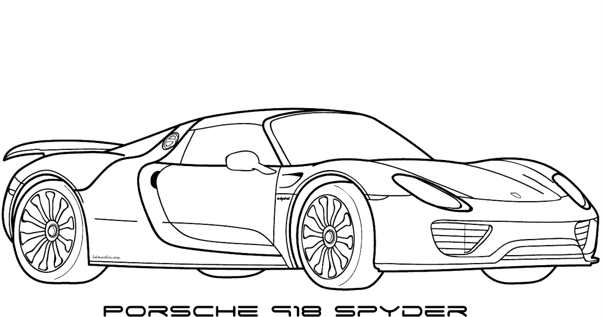 AUSMALBILDER PORSCHE 918 SPYDER - Ausmalbilder Einhorn