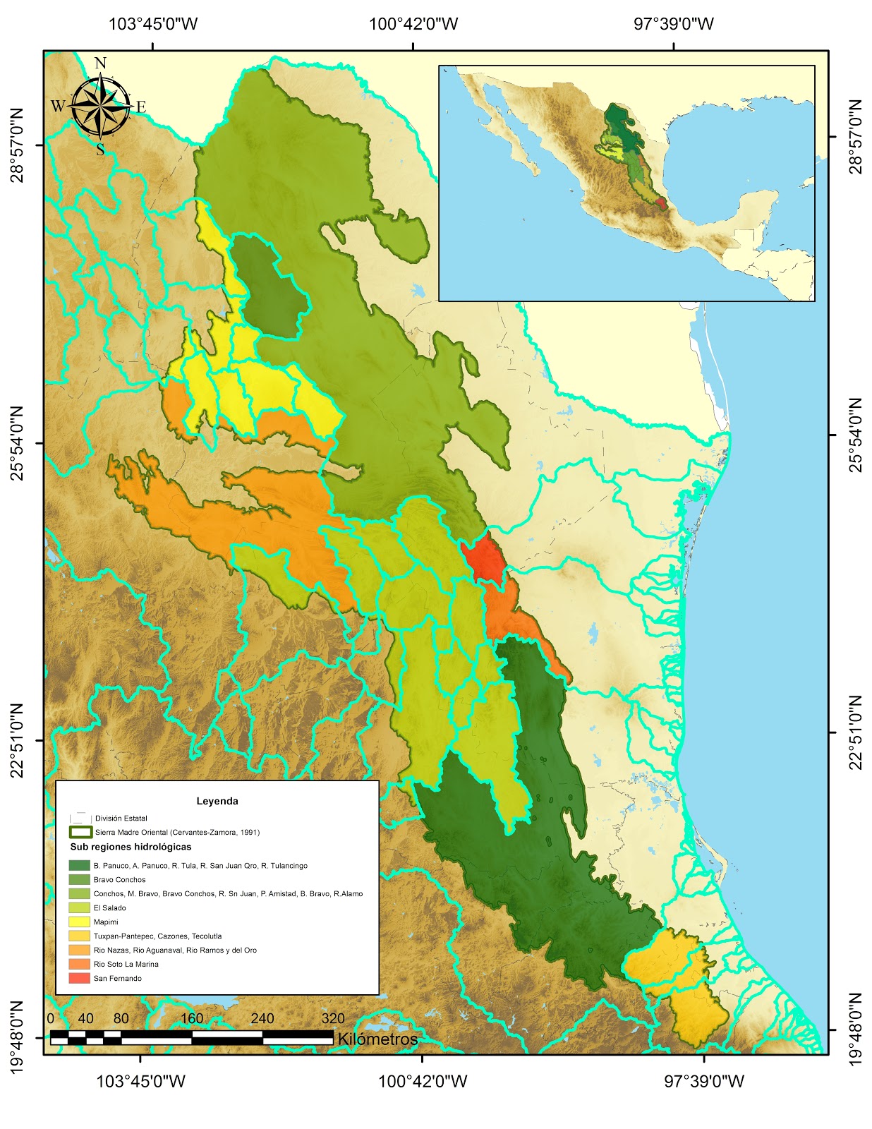 Sierra Madre Oriental Estados Que Abarca abstractor
