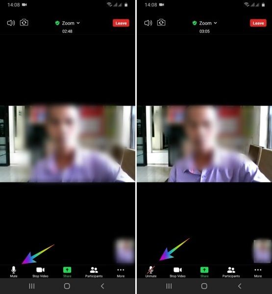 Cara Mute dan Unmute suara di Aplikasi Zoom di Ponsel POPTech