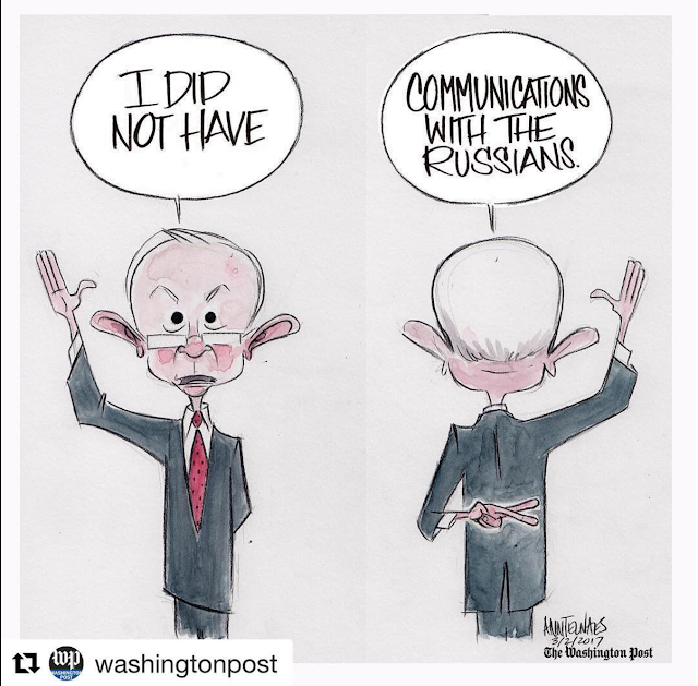 Jeff Sessions Russia Fingers crossed in back Jeff Sessions Russia Fingers crossed in back
