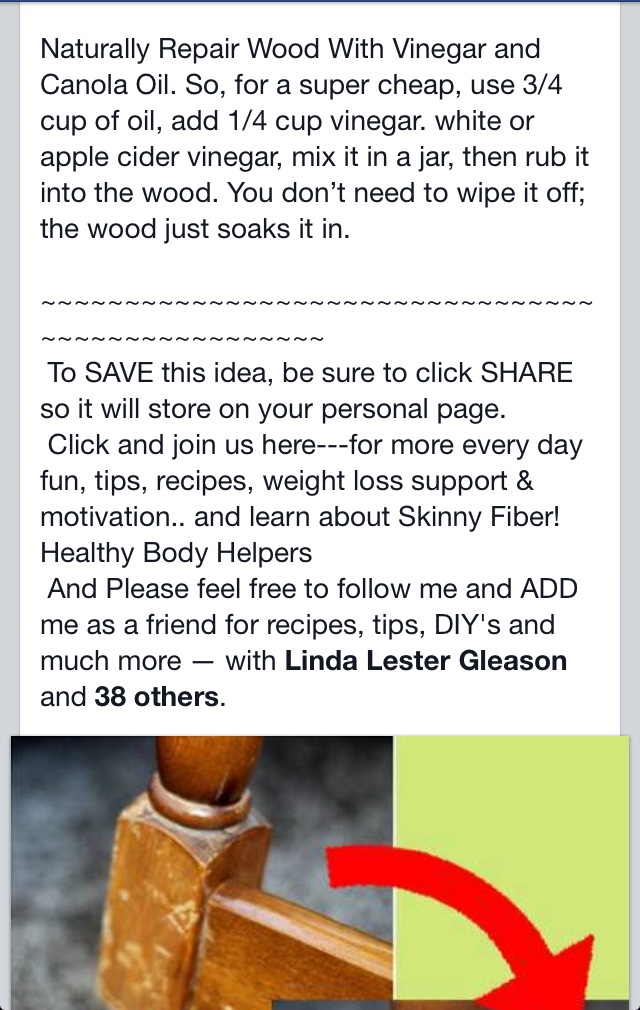 Naturally Repair Wood With Vinegar Useful Information