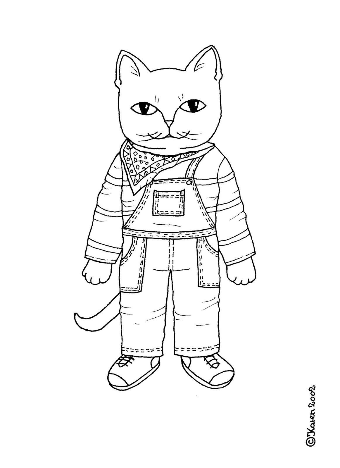 Karen`s Paper Dolls: Felix 1-3 Paper Doll to colour. Felix 1-3