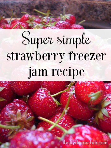 super simple strawberry freezer jam recipe