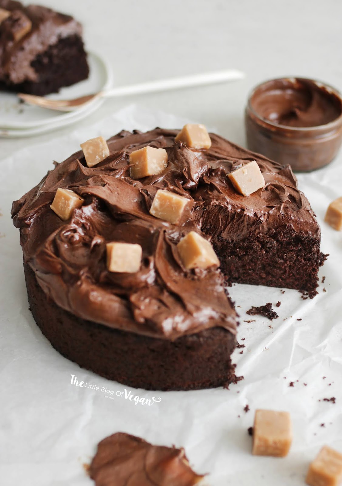 Vegan Chocolate Fudge Cake recipe | The Little Blog Of Vegan