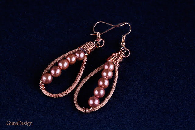 gunadesign guna andersone Copper wire earring