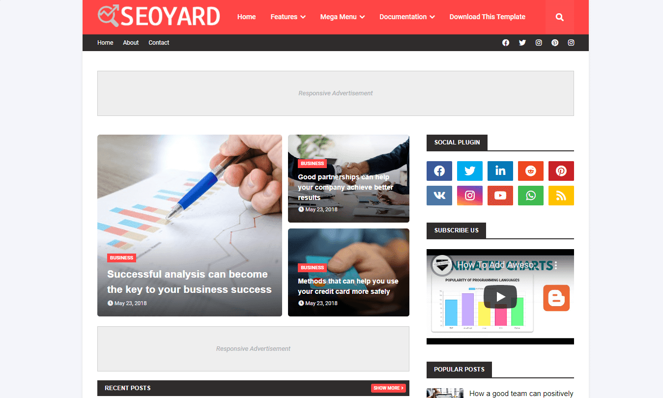 Seoyard Blogger Template