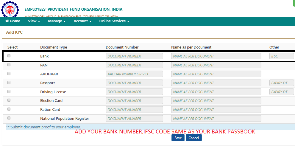 7 Step to Add Bank Details in epf Account How to Change Bank Account