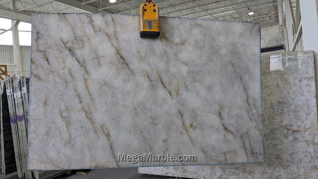 2cm Cristallo White Quartzite Slabs High Quality