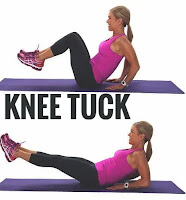 Knee tuck crunches