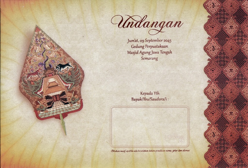 Cetak Undangan Wayang Jawa ( Terbaru2015 ) Cetak Undangan Wayang Jawa ( Terbaru2015 )