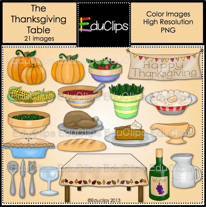 clipart thanksgiving table - photo #24