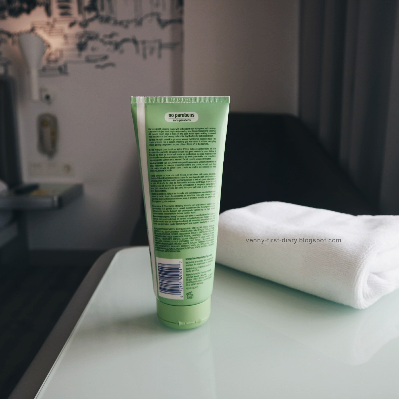 FREEMAN Honeydew and Chamomile Sleeping Mask Review Venny Firstyani