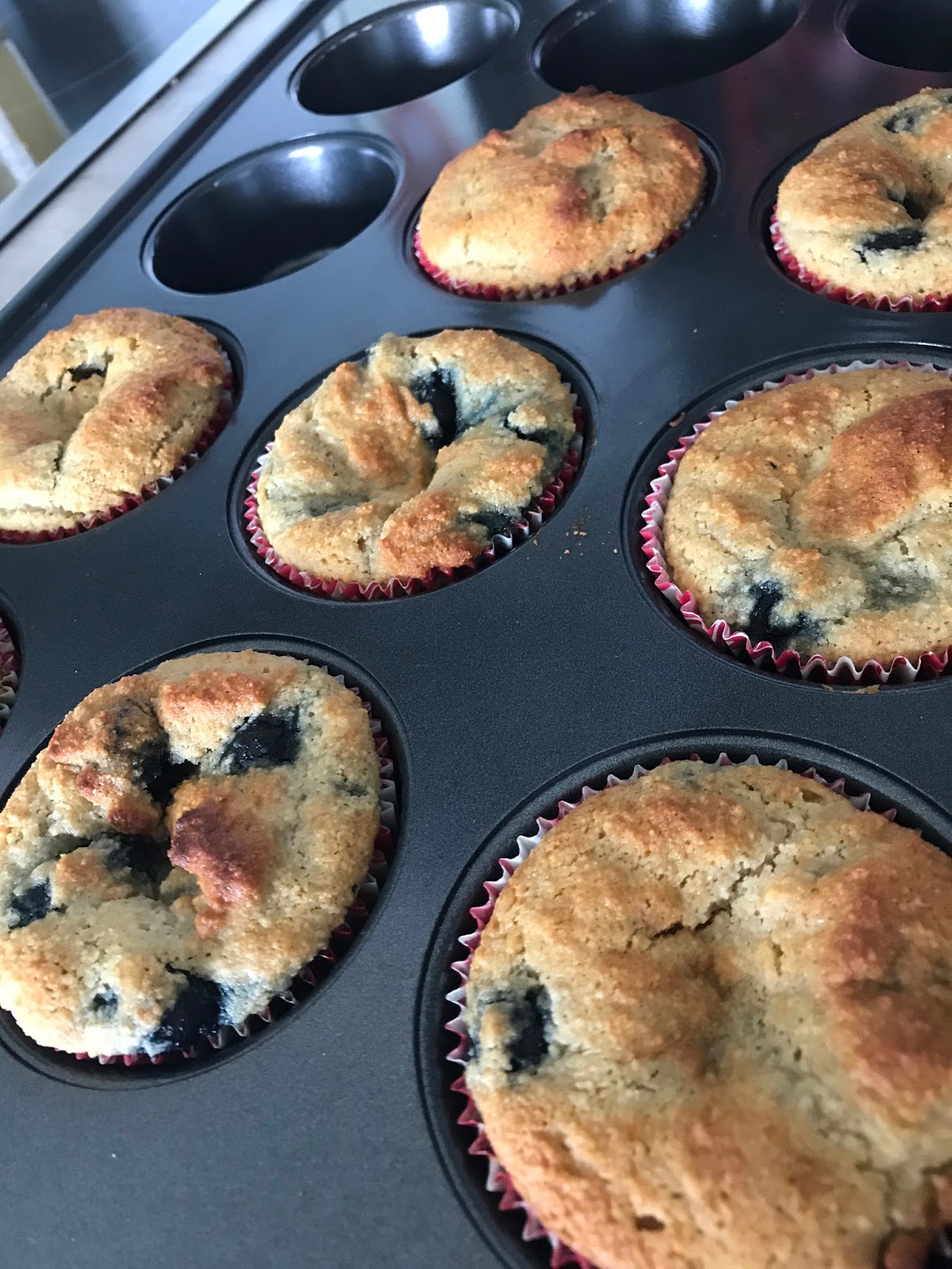 Living Light and Breezy Almond Flour Blueberry Muffins