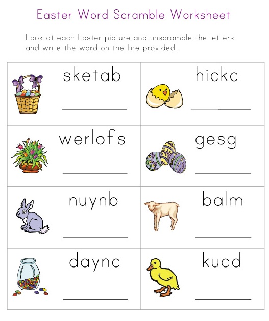 yummy-english-for-children-easter-worksheets