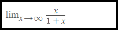 Discuss the limit of the following function when x→∞