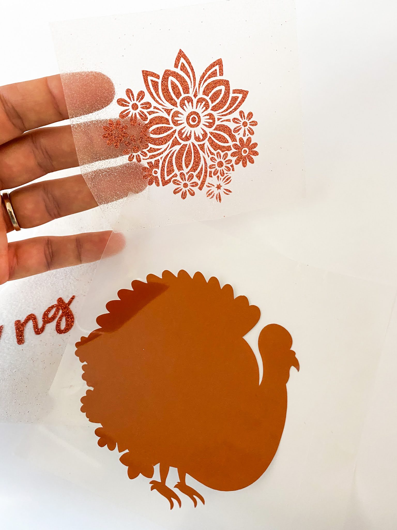 Easy Way to Layer Glitter HTV Over Smooth Heat Transfer Vinyl