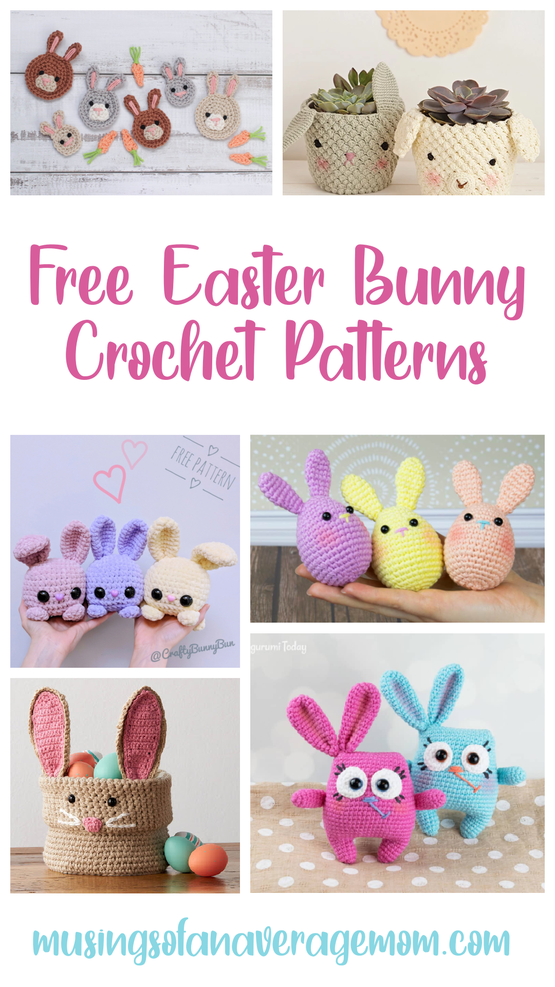 Musings of an Average Mom Free Easter Bunny Crochet Patterns