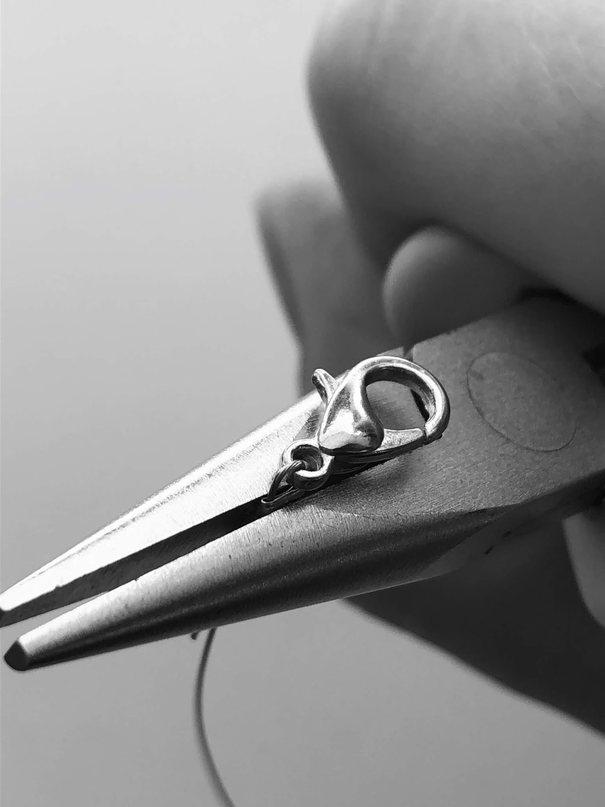 String of Beads DIY Instructions How to attach a clasp to wire using