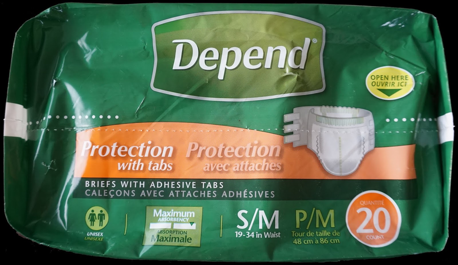 Diaper Metrics Depend Protection with Tabs (S/M) Adult Diaper Review