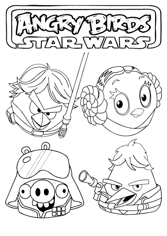 birds star wars coloring pages angry birds star wars coloring pages  title=