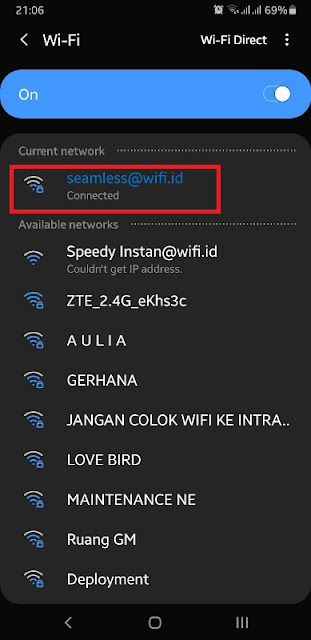 Cara menggunakan Seamless wifi id Indihome