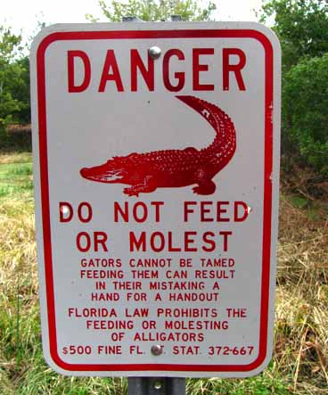 The Dragon's Cache: Please Don’t Molest The Alligators