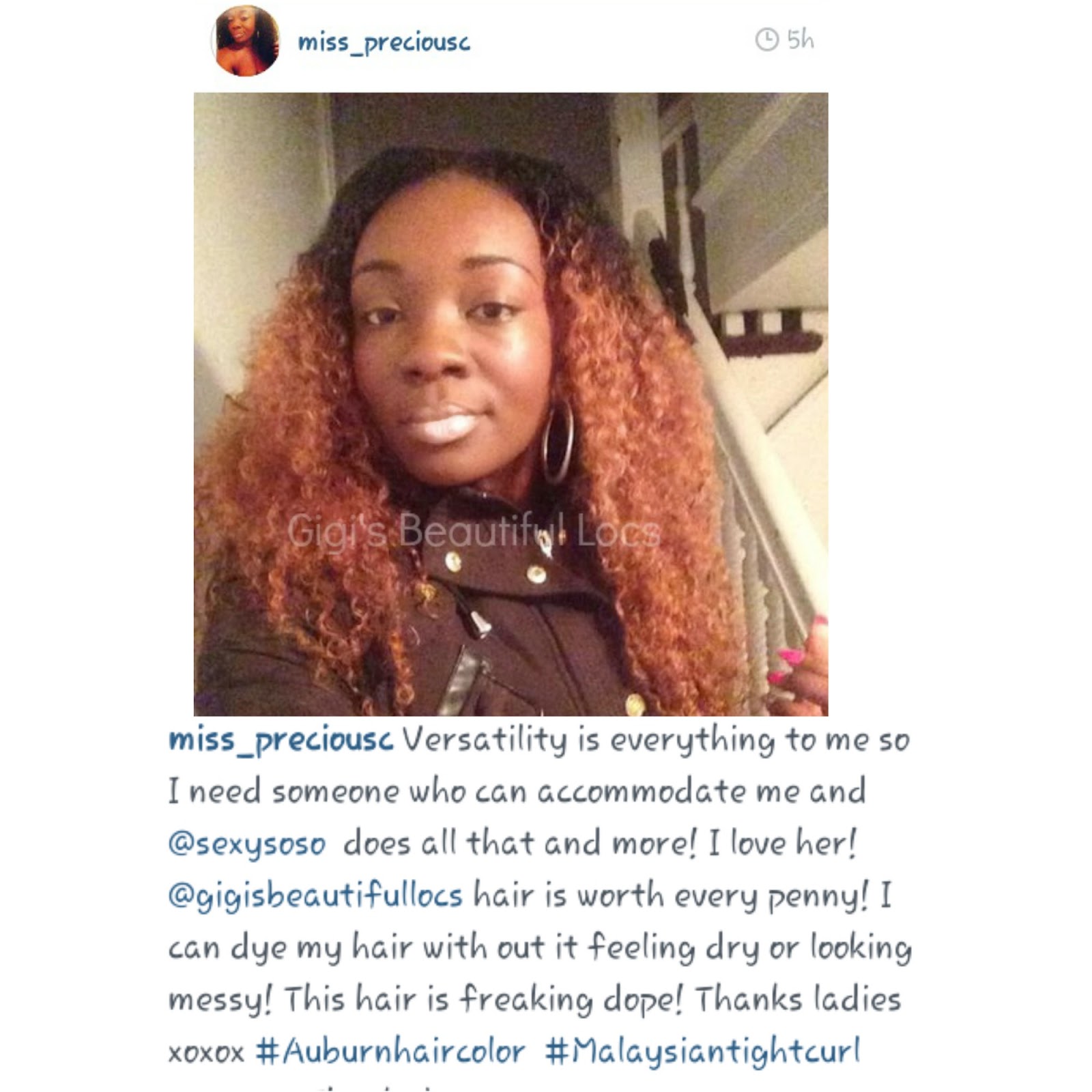 Gigi's Beautiful Locs Customers Photos / Reviews Happy Customer