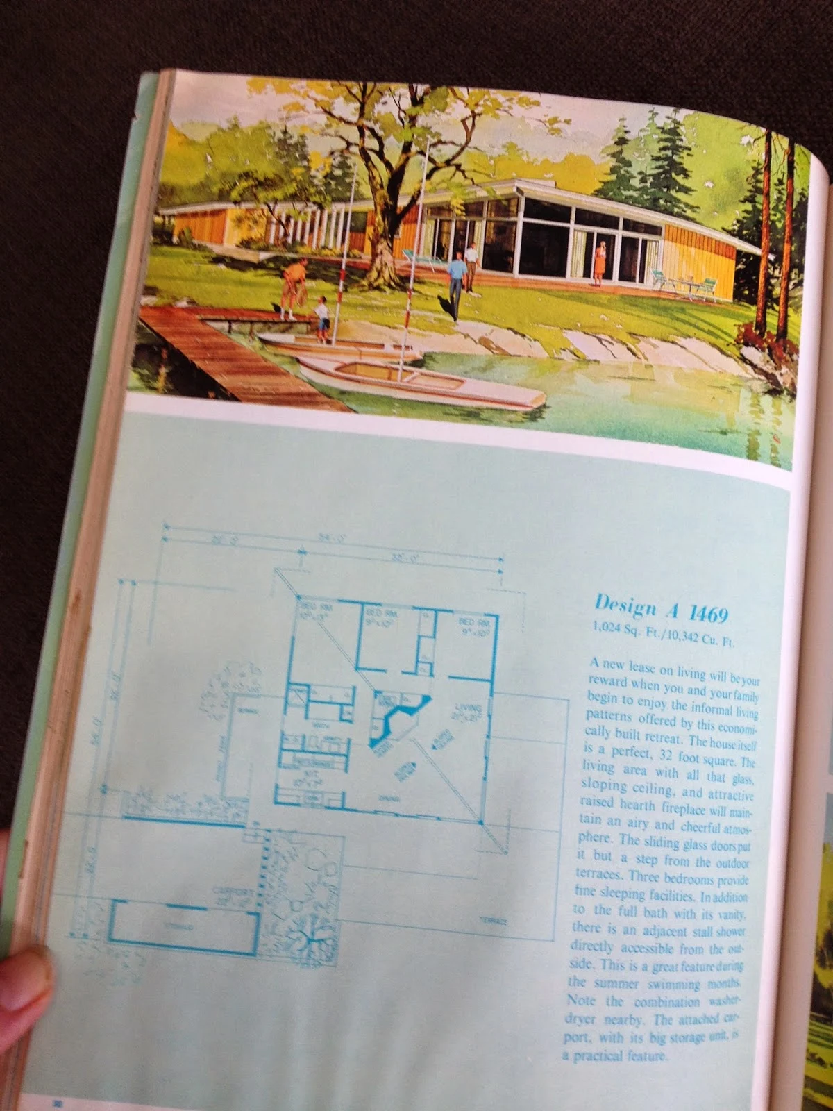 mid-century vacation home plan