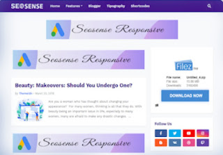 SeoSense Responsive Blogger Template Free Download