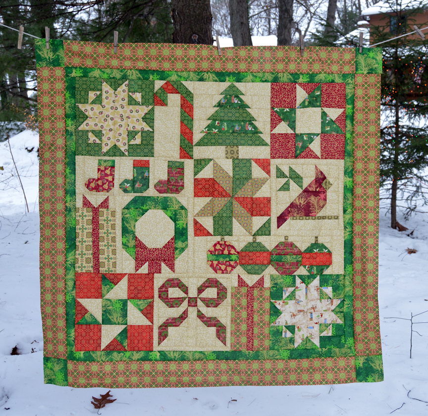 Inspired by Fabric Silent Night Sampler Day 12