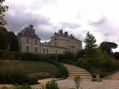  view of Chateau Colbert in Maulévrier from its 'potager'