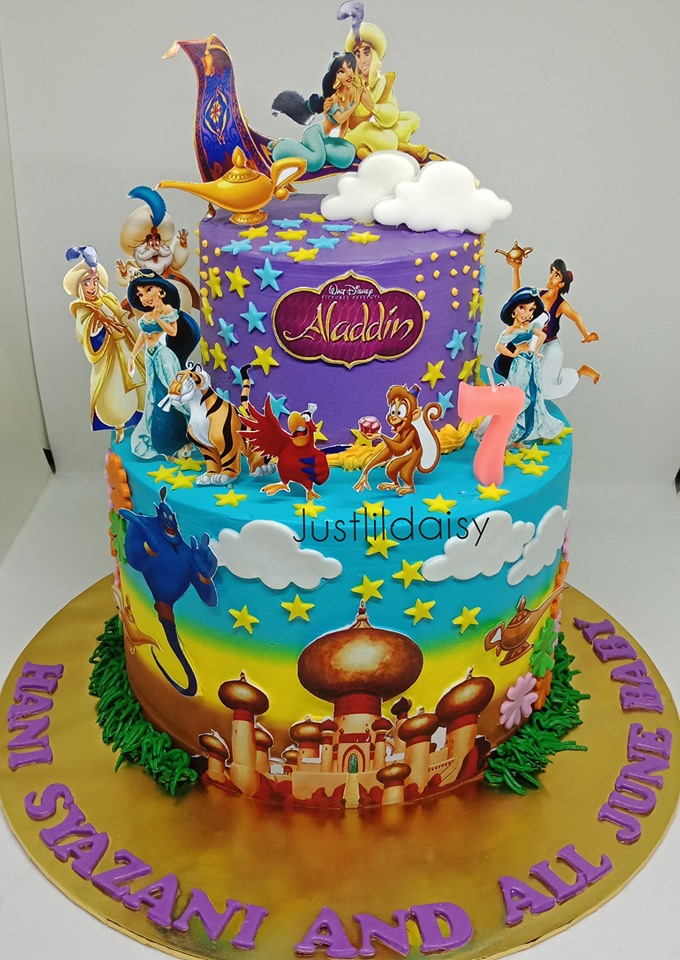 Just Lildaisy ( Ampang ): ALADDIN 2 TIER THEME CAKE